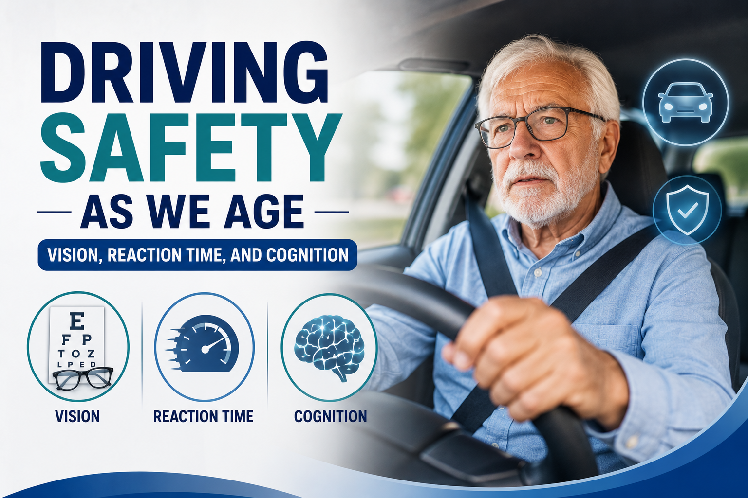 Driving Safety as We Age: Vision, Reaction Time, and Cognition